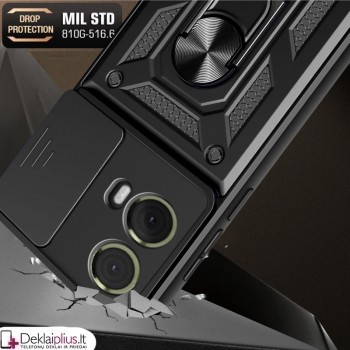 5in1 smūgiams atsparus dėklas su kameros apsauga - juodas (Motorola Moto G85)